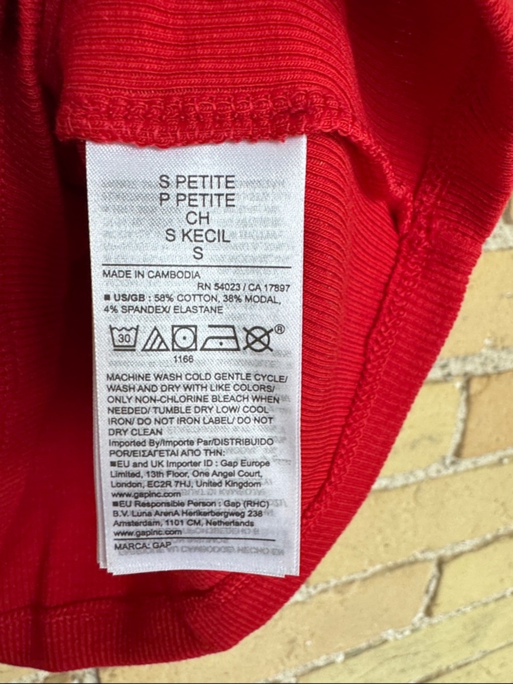 NWT GAP Red Ribbed Square-Neck Tank - Picture 3 of 5